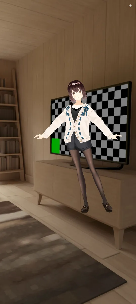A finished photo: the same character composited into the camera shot